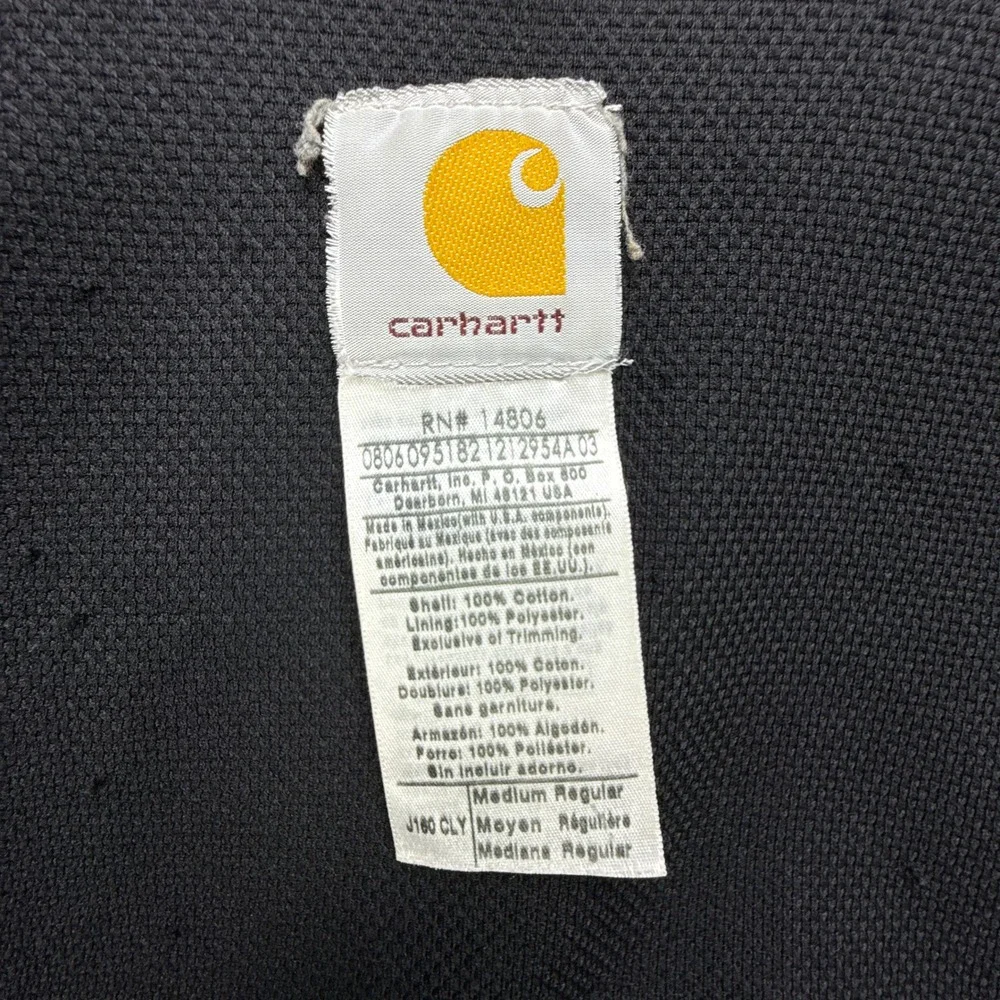 Carhartt Active Jacket Thermal Lined Mens Medium J160 CLY Clay Red Distressed - Picture 4 of 16
